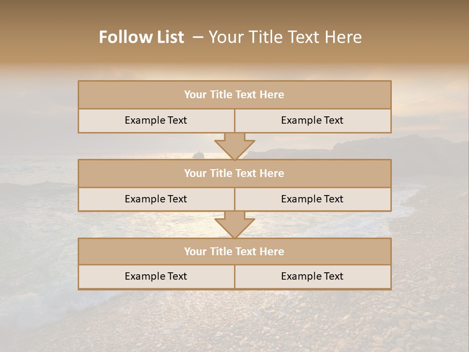 Rock Scene Sun PowerPoint Template