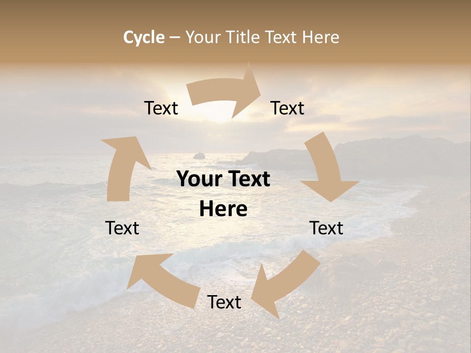 Rock Scene Sun PowerPoint Template