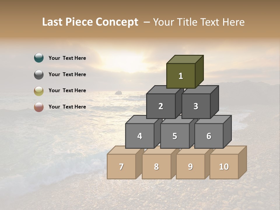 Rock Scene Sun PowerPoint Template