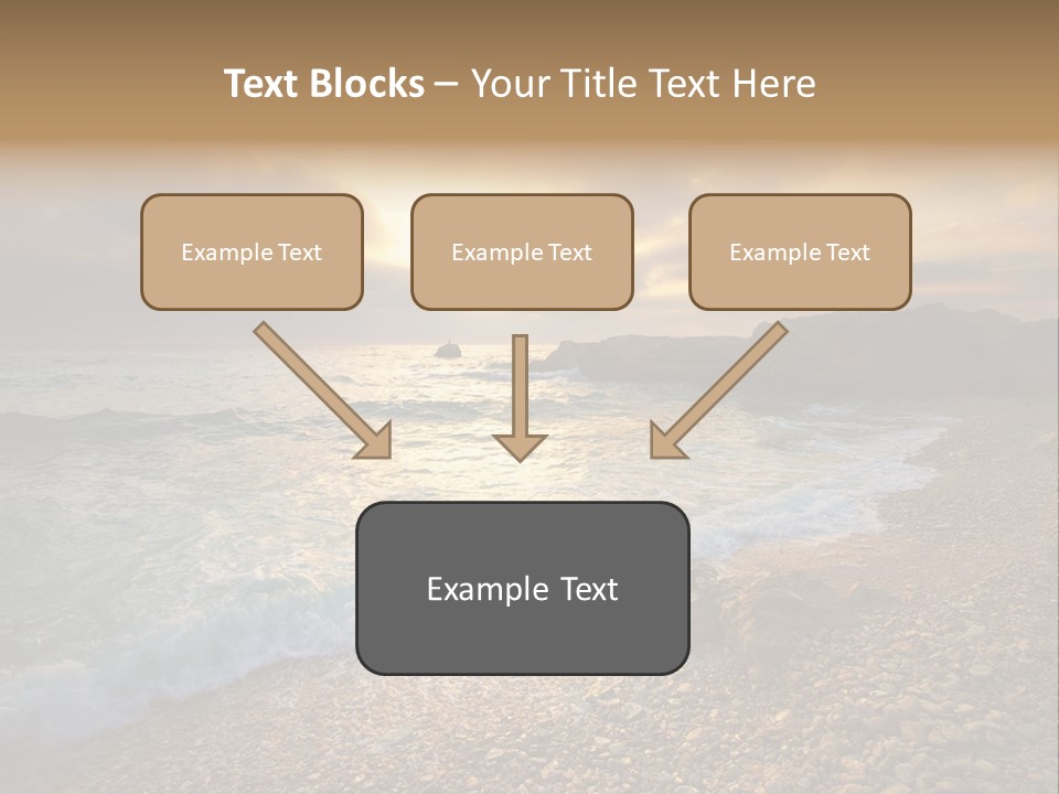 Rock Scene Sun PowerPoint Template