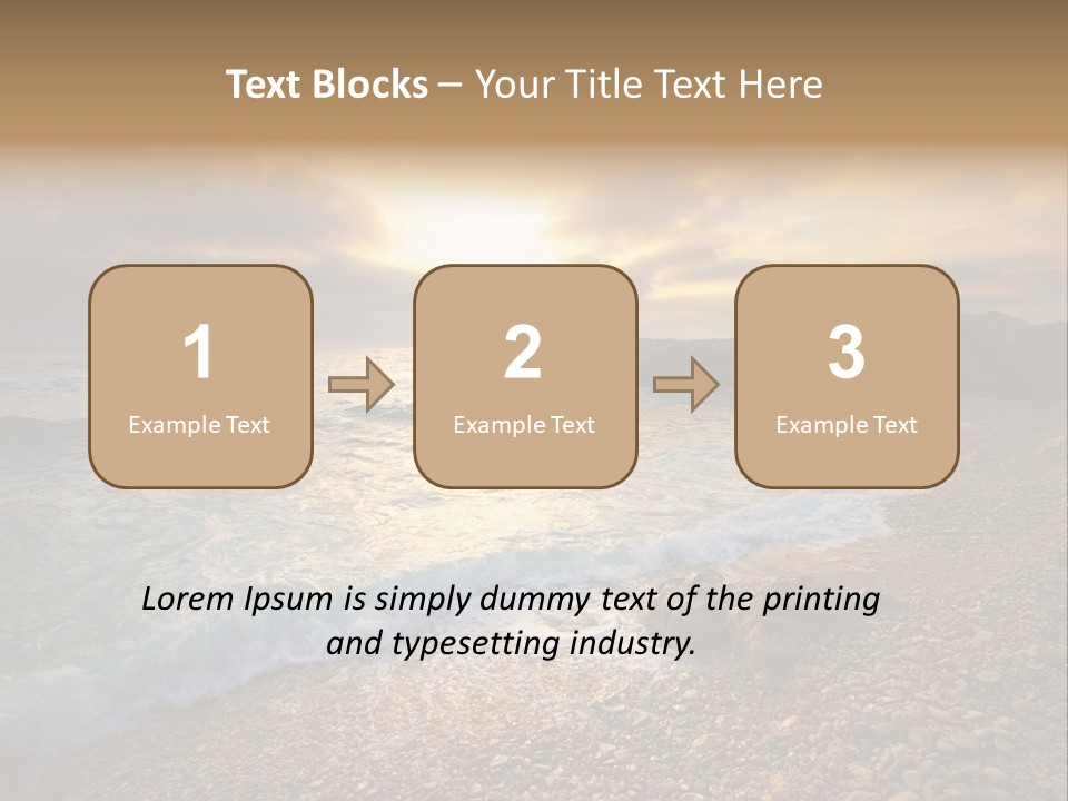 Rock Scene Sun PowerPoint Template