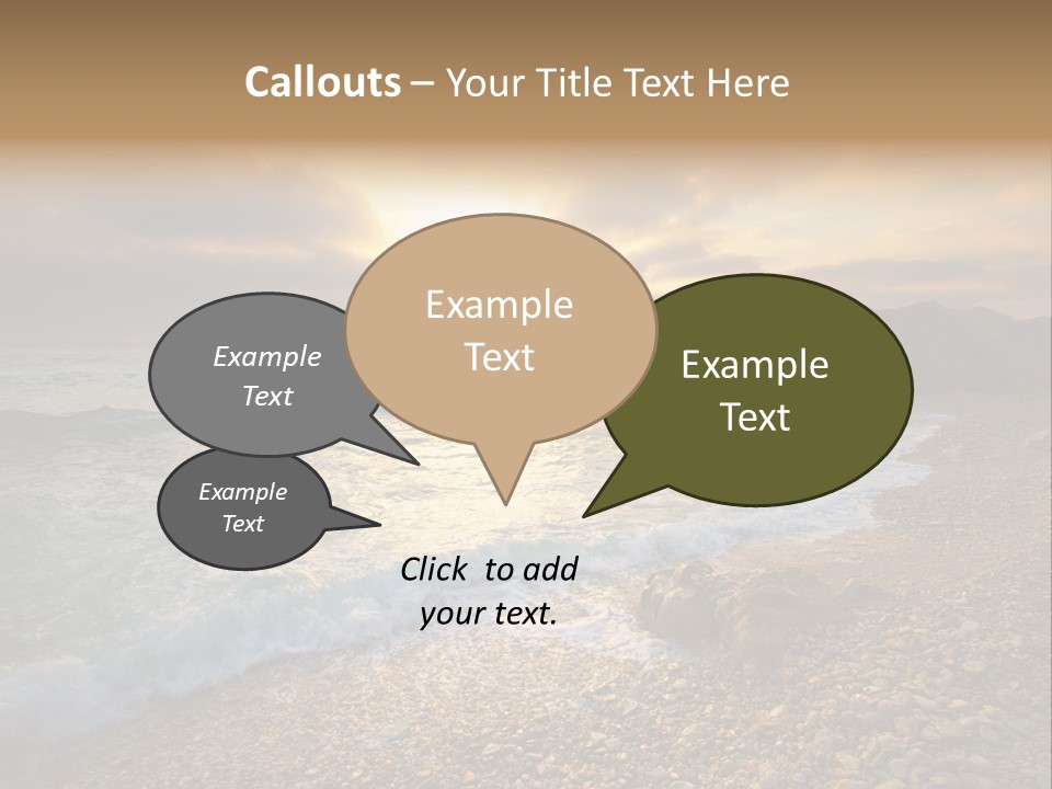 Rock Scene Sun PowerPoint Template