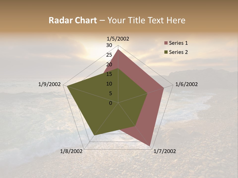 Rock Scene Sun PowerPoint Template