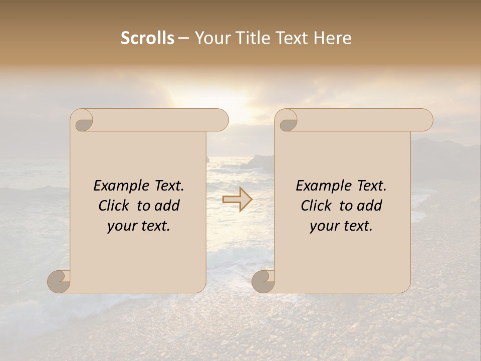 Rock Scene Sun PowerPoint Template