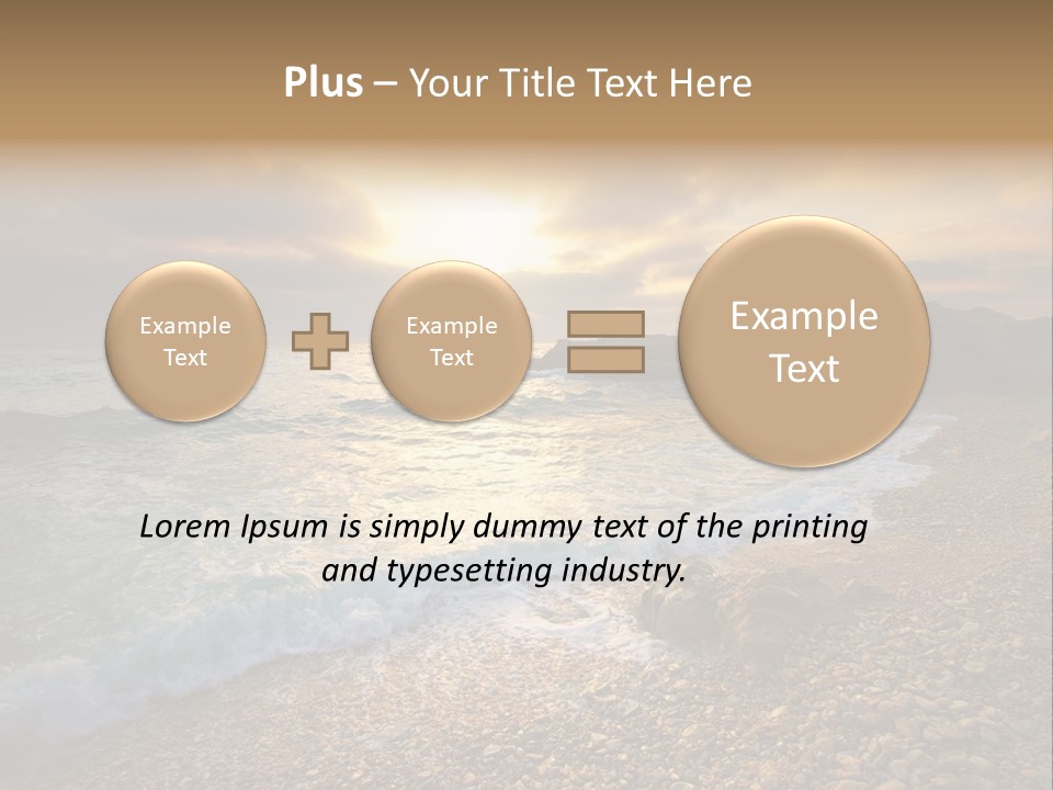 Rock Scene Sun PowerPoint Template