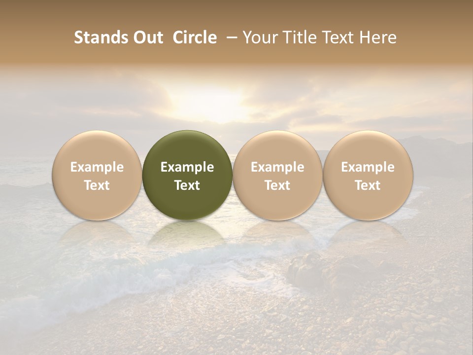 Rock Scene Sun PowerPoint Template