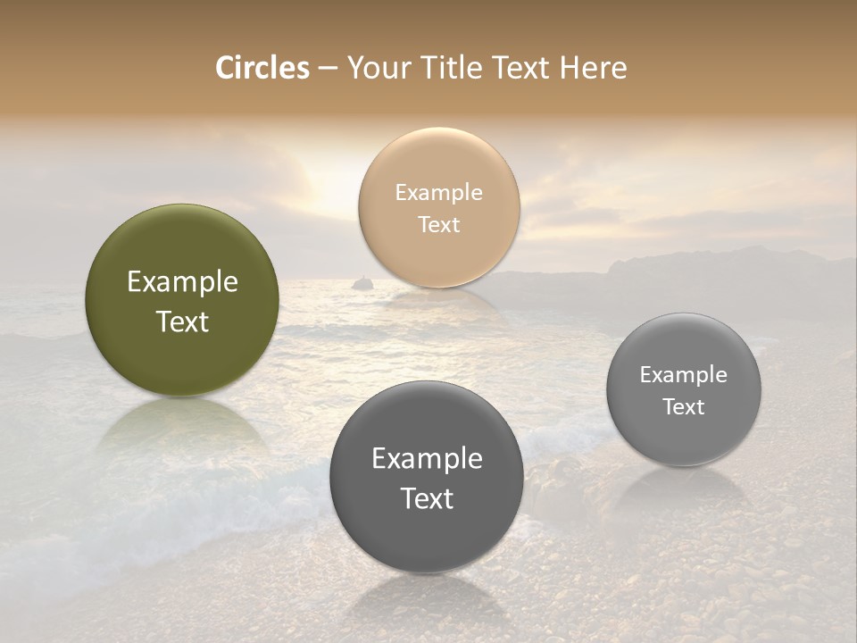 Rock Scene Sun PowerPoint Template