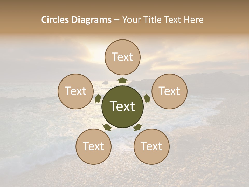 Rock Scene Sun PowerPoint Template