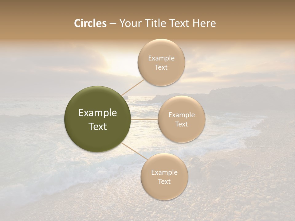 Rock Scene Sun PowerPoint Template