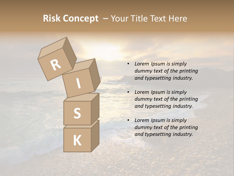 Rock Scene Sun PowerPoint Template