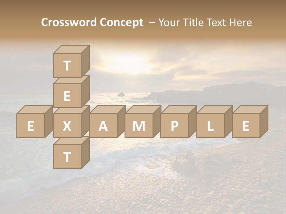 Rock Scene Sun PowerPoint Template