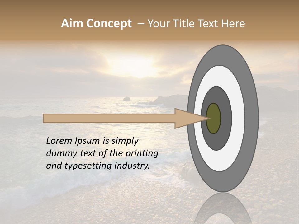 Rock Scene Sun PowerPoint Template