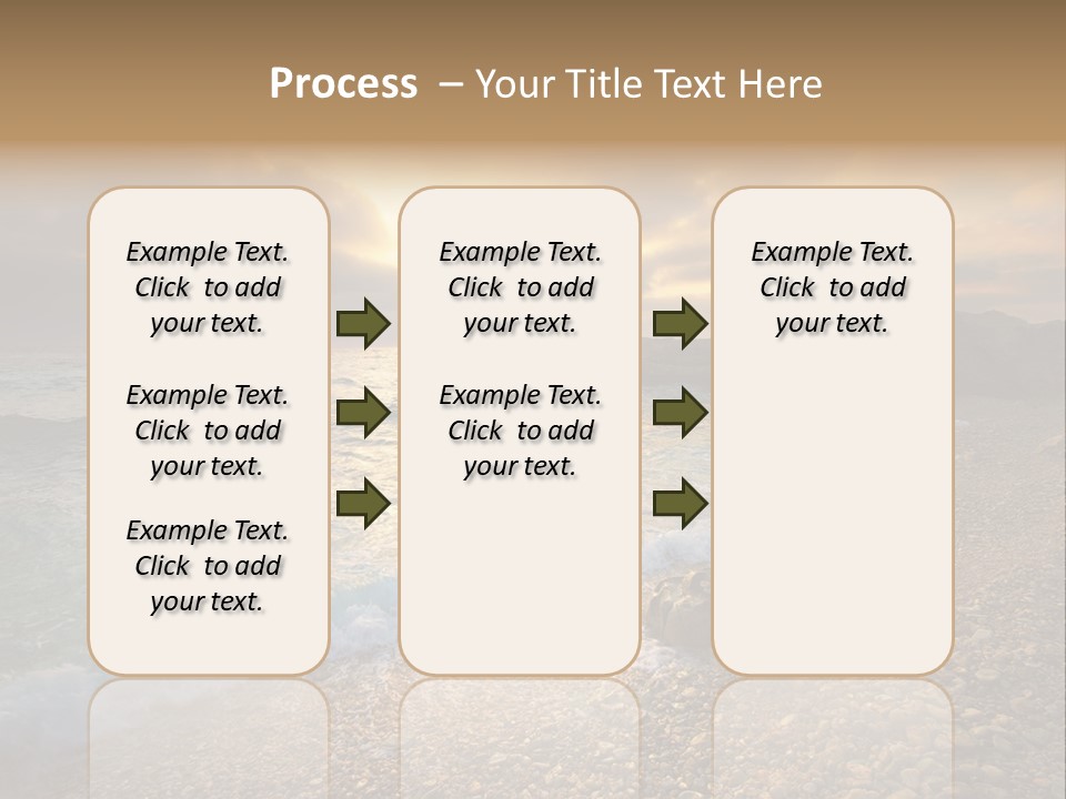 Rock Scene Sun PowerPoint Template