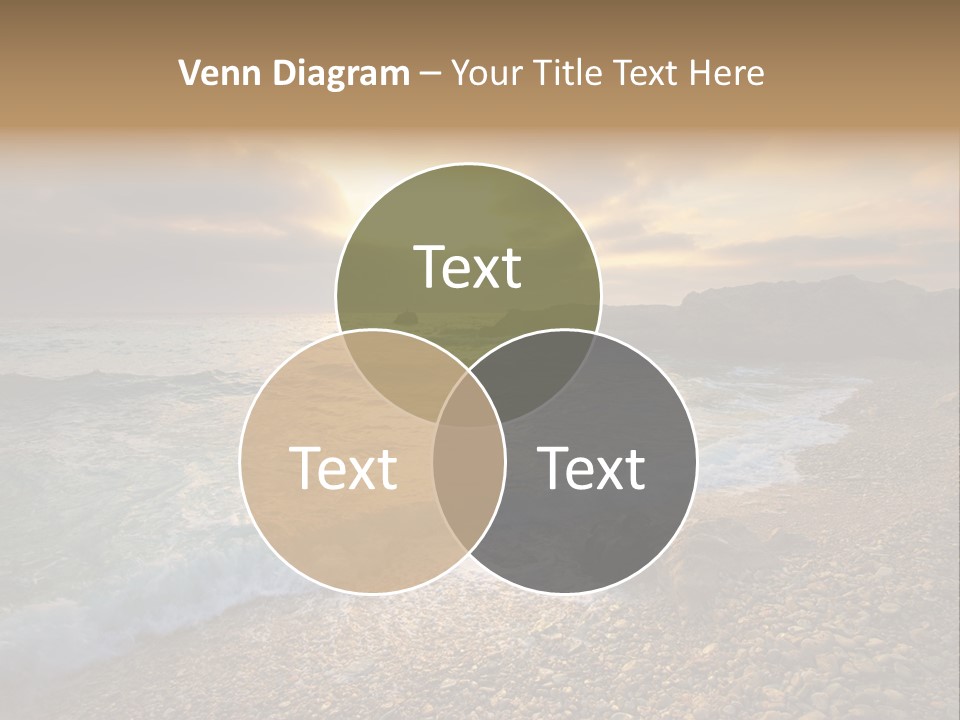 Rock Scene Sun PowerPoint Template