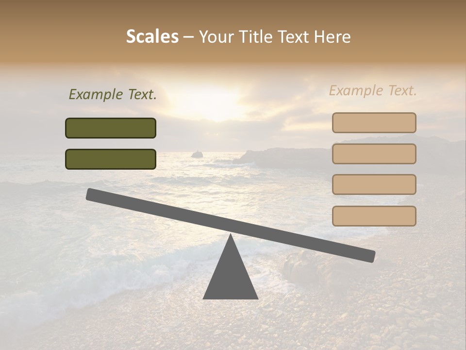 Rock Scene Sun PowerPoint Template