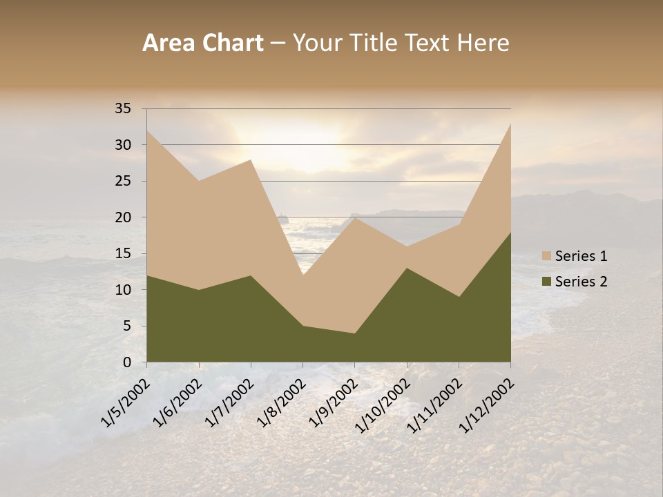 Rock Scene Sun PowerPoint Template