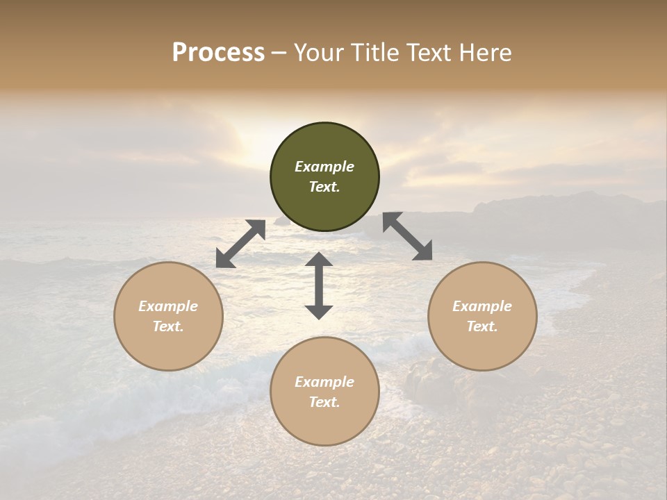 Rock Scene Sun PowerPoint Template