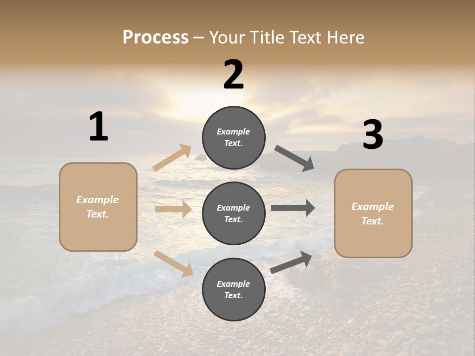 Rock Scene Sun PowerPoint Template