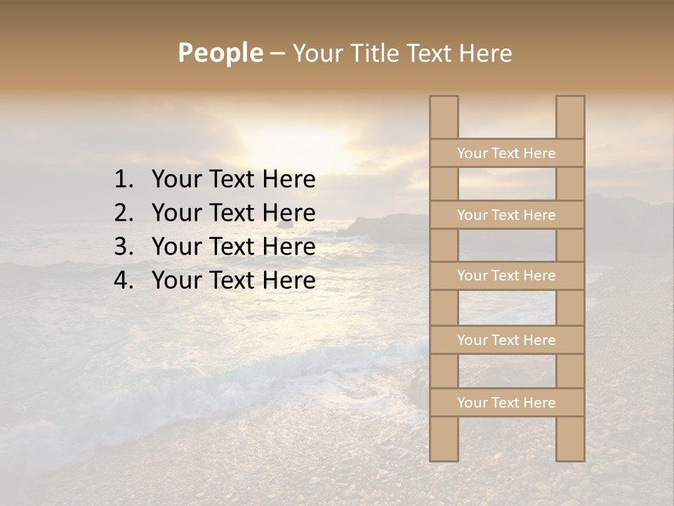 Rock Scene Sun PowerPoint Template