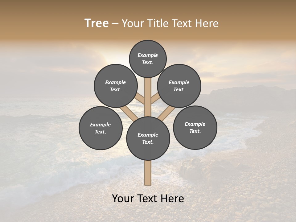 Rock Scene Sun PowerPoint Template