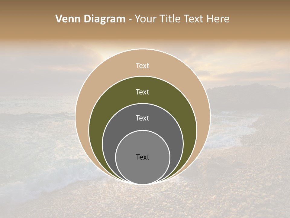 Rock Scene Sun PowerPoint Template