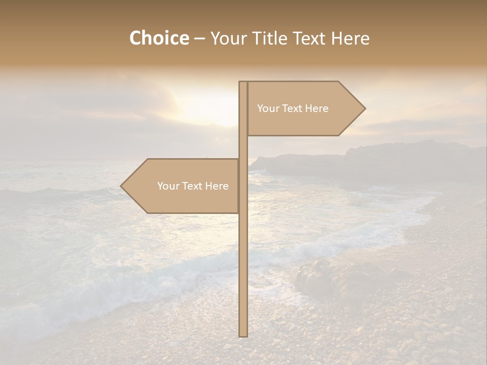 Rock Scene Sun PowerPoint Template