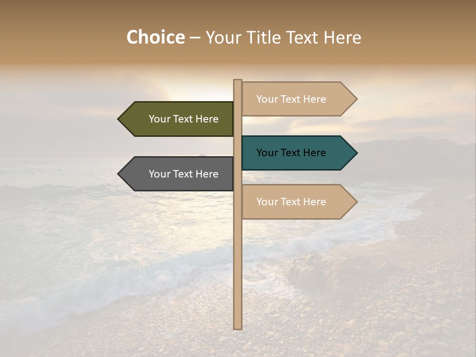 Rock Scene Sun PowerPoint Template