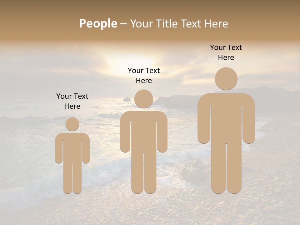 Rock Scene Sun PowerPoint Template