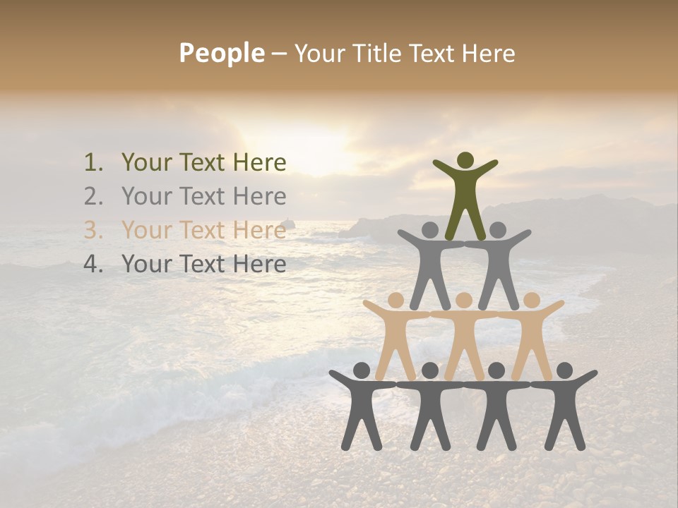 Rock Scene Sun PowerPoint Template