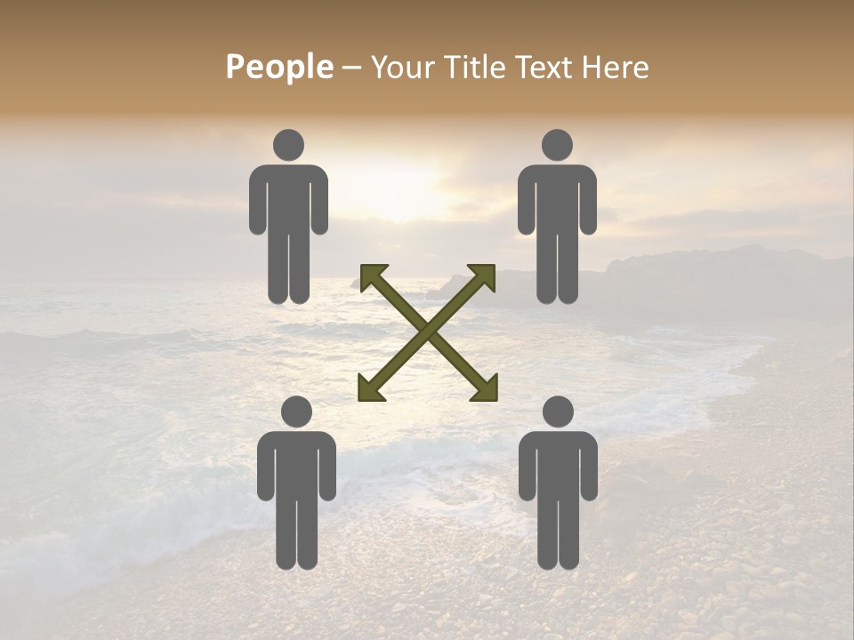 Rock Scene Sun PowerPoint Template