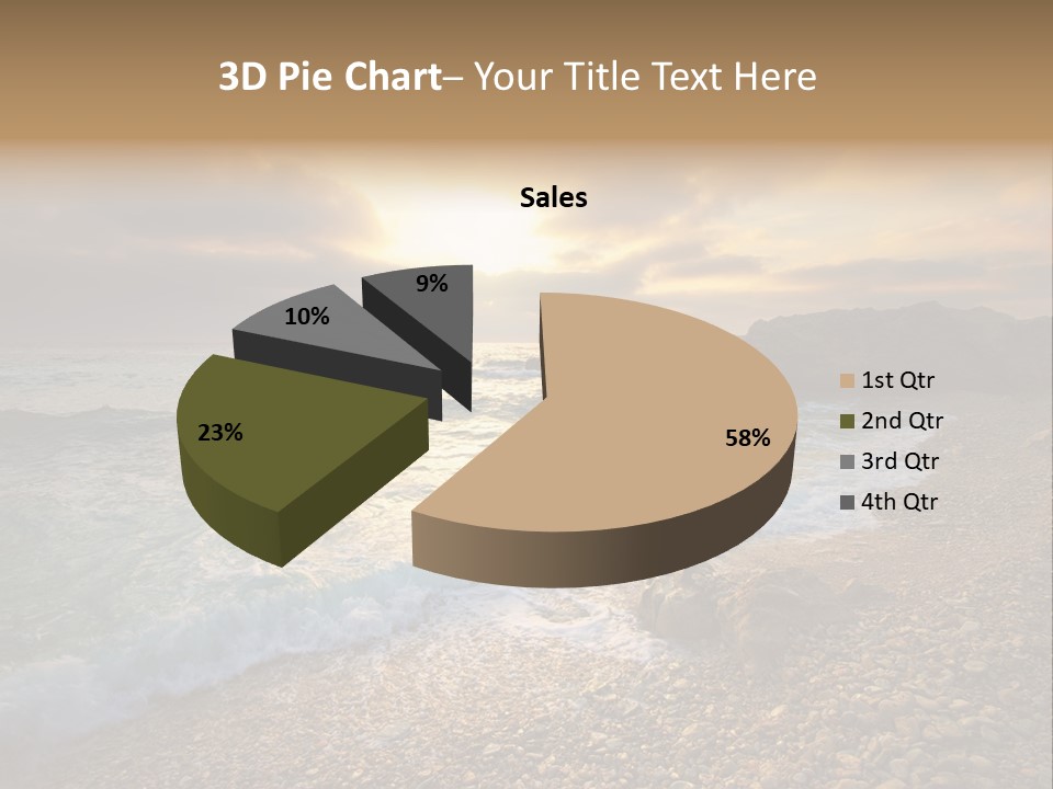 Rock Scene Sun PowerPoint Template