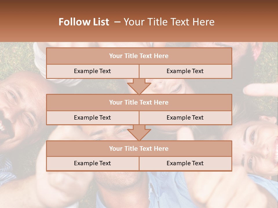 A Group Of People Giving Thumbs Up In A Circle PowerPoint Template
