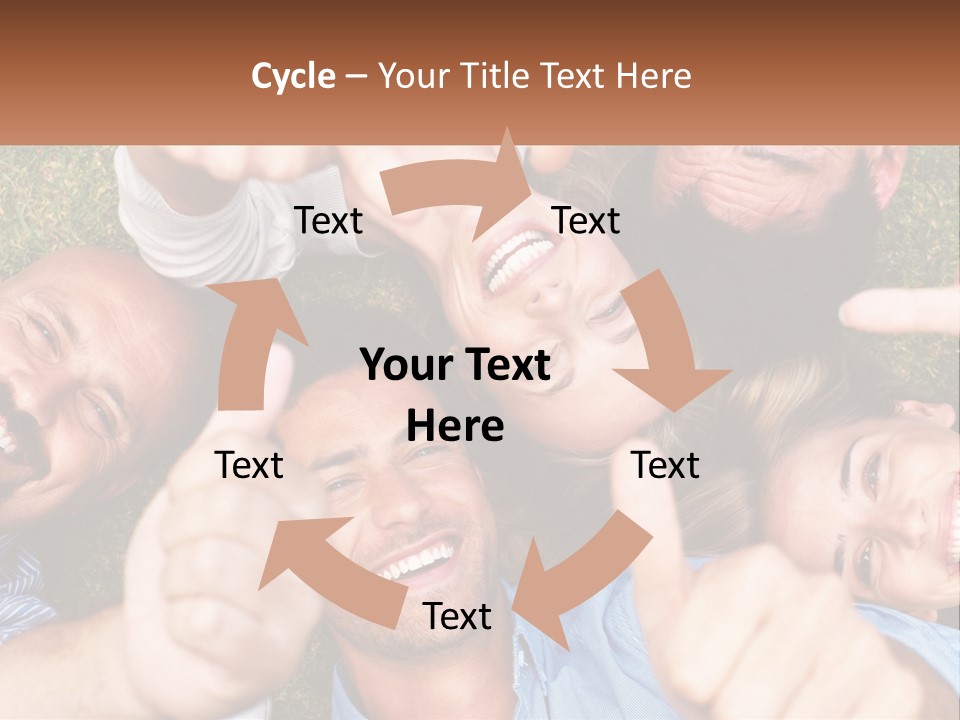 A Group Of People Giving Thumbs Up In A Circle PowerPoint Template