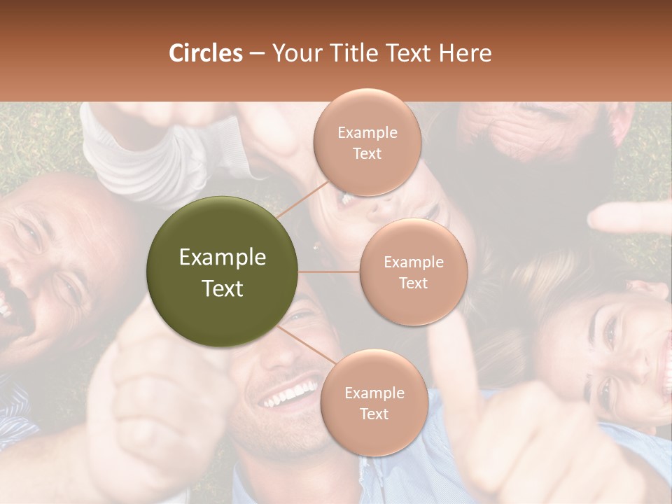 A Group Of People Giving Thumbs Up In A Circle PowerPoint Template