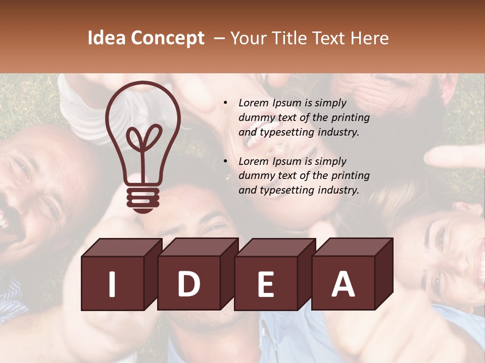 A Group Of People Giving Thumbs Up In A Circle PowerPoint Template