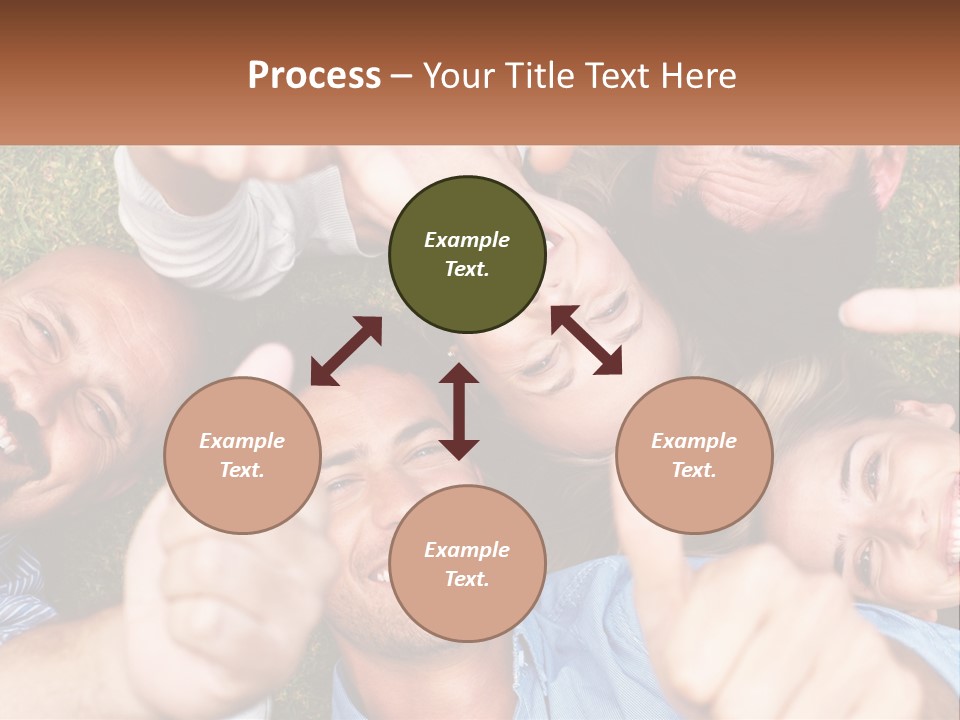 A Group Of People Giving Thumbs Up In A Circle PowerPoint Template