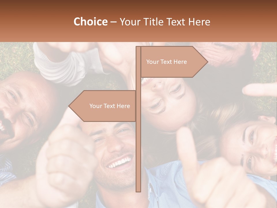 A Group Of People Giving Thumbs Up In A Circle PowerPoint Template