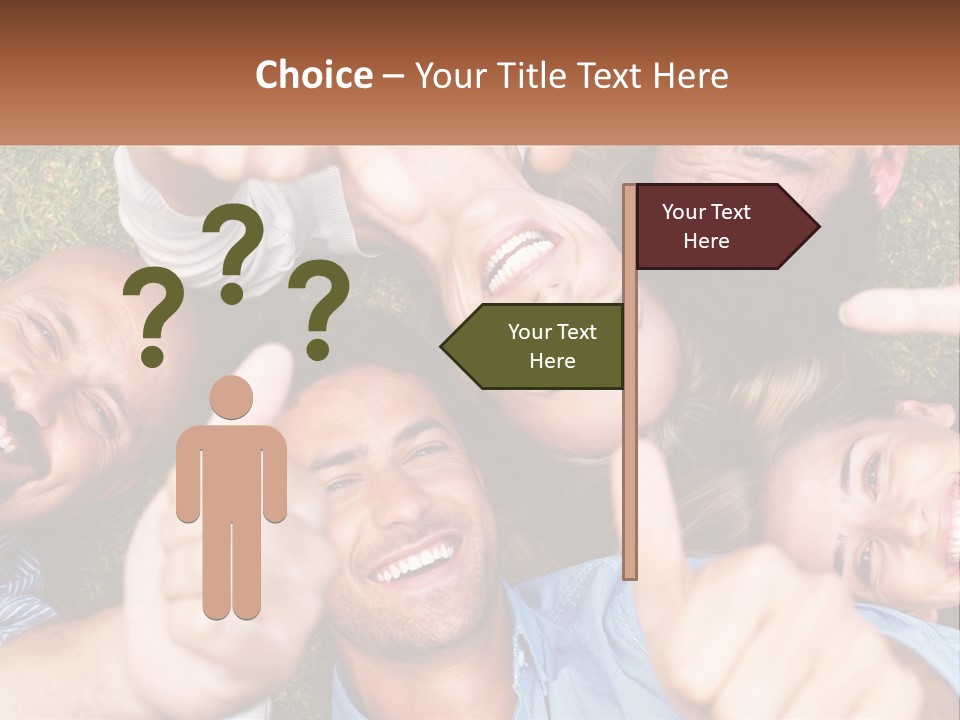 A Group Of People Giving Thumbs Up In A Circle PowerPoint Template
