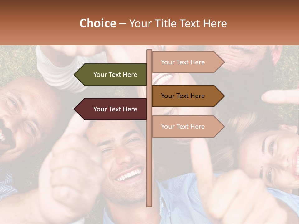 A Group Of People Giving Thumbs Up In A Circle PowerPoint Template