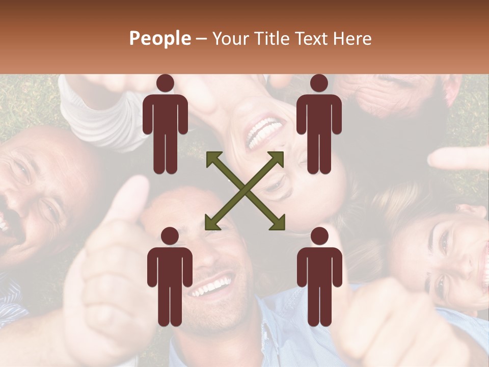 A Group Of People Giving Thumbs Up In A Circle PowerPoint Template