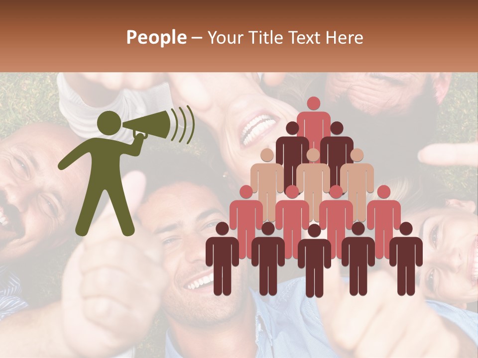A Group Of People Giving Thumbs Up In A Circle PowerPoint Template