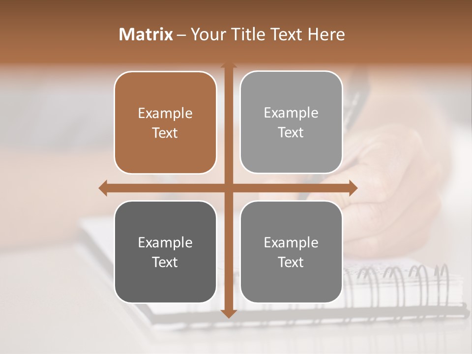 A Person Writing On A Piece Of Paper With A Pen PowerPoint Template
