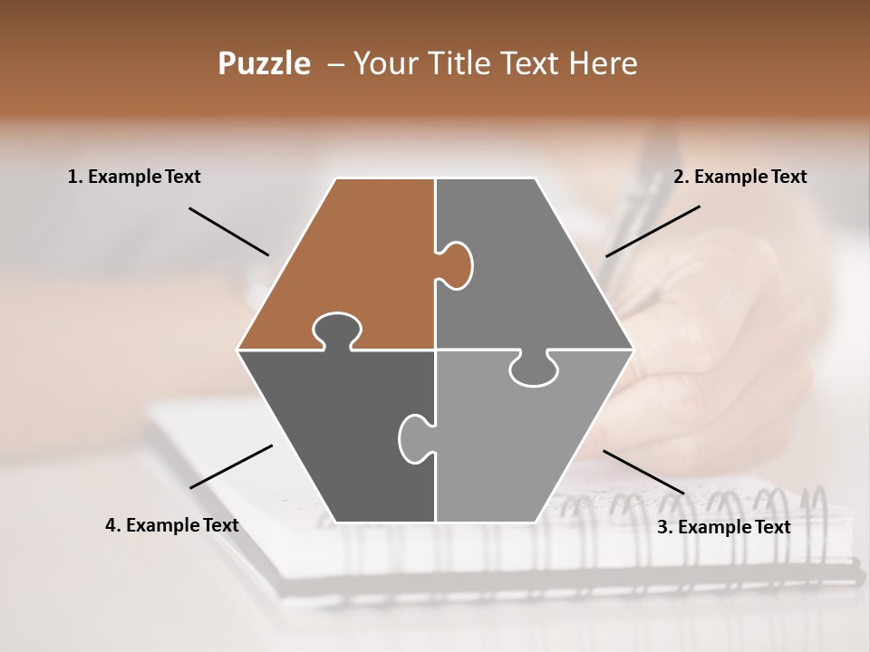 A Person Writing On A Piece Of Paper With A Pen PowerPoint Template