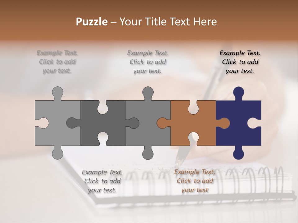 A Person Writing On A Piece Of Paper With A Pen PowerPoint Template