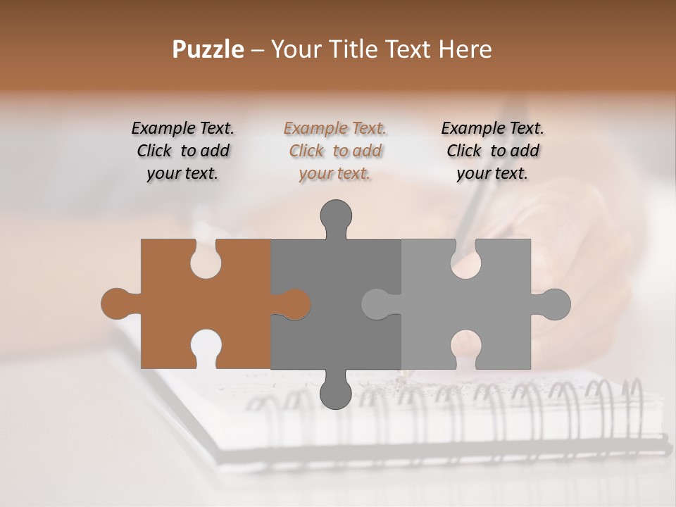 A Person Writing On A Piece Of Paper With A Pen PowerPoint Template