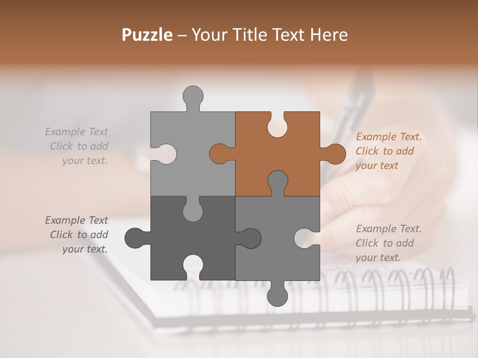 A Person Writing On A Piece Of Paper With A Pen PowerPoint Template