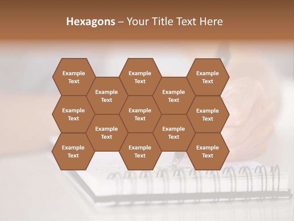 A Person Writing On A Piece Of Paper With A Pen PowerPoint Template