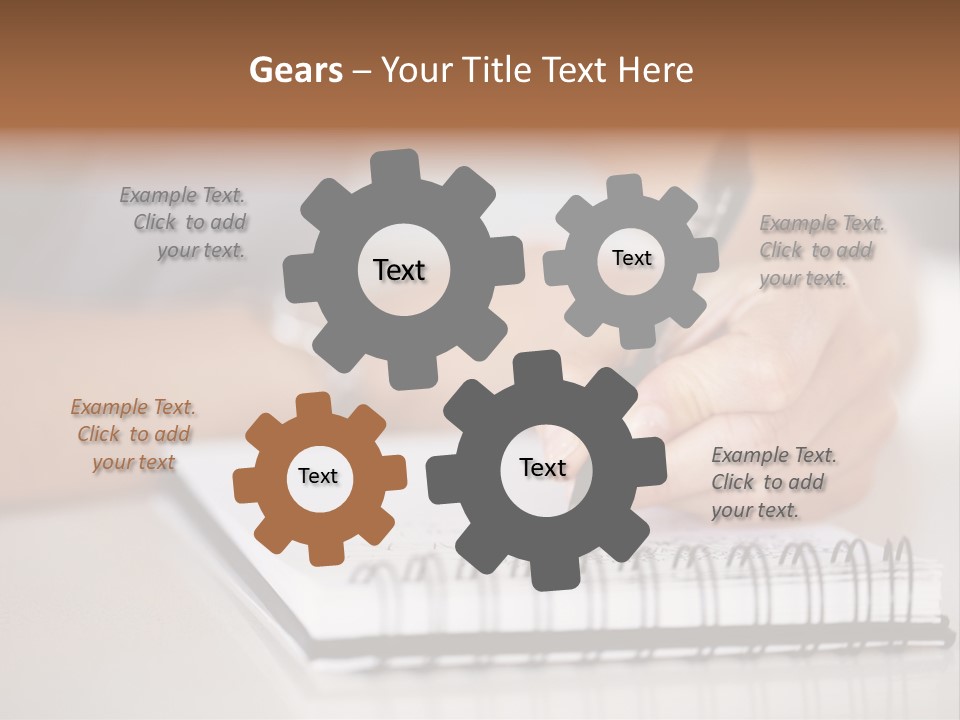 A Person Writing On A Piece Of Paper With A Pen PowerPoint Template