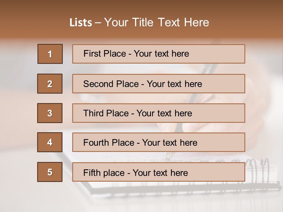 A Person Writing On A Piece Of Paper With A Pen PowerPoint Template
