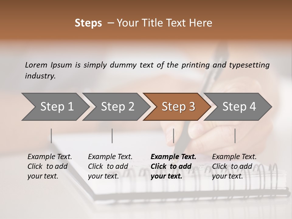 A Person Writing On A Piece Of Paper With A Pen PowerPoint Template